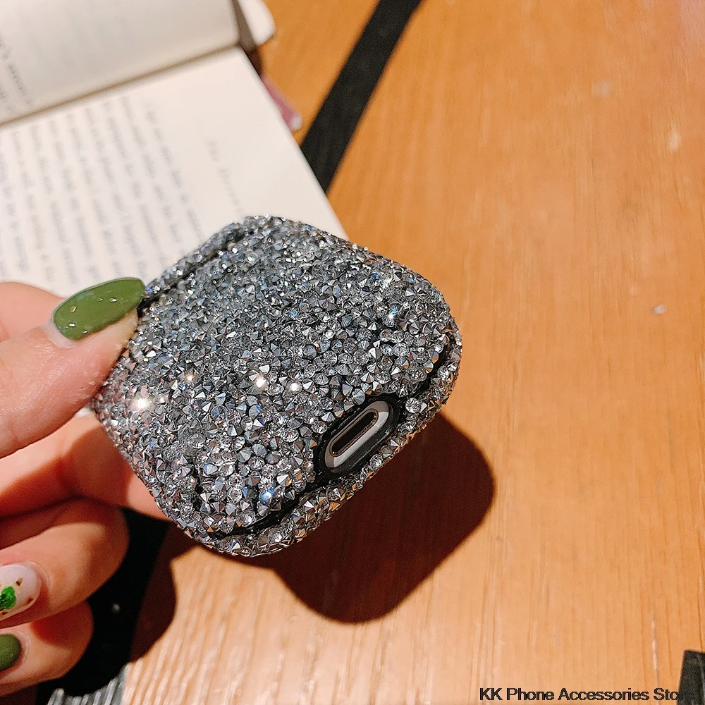 Чехол для наушников Airpods 2 Блестящий Алмазный беспроводной Bluetooth защитный чехол для наушников Apple Air Pods зарядный ящики