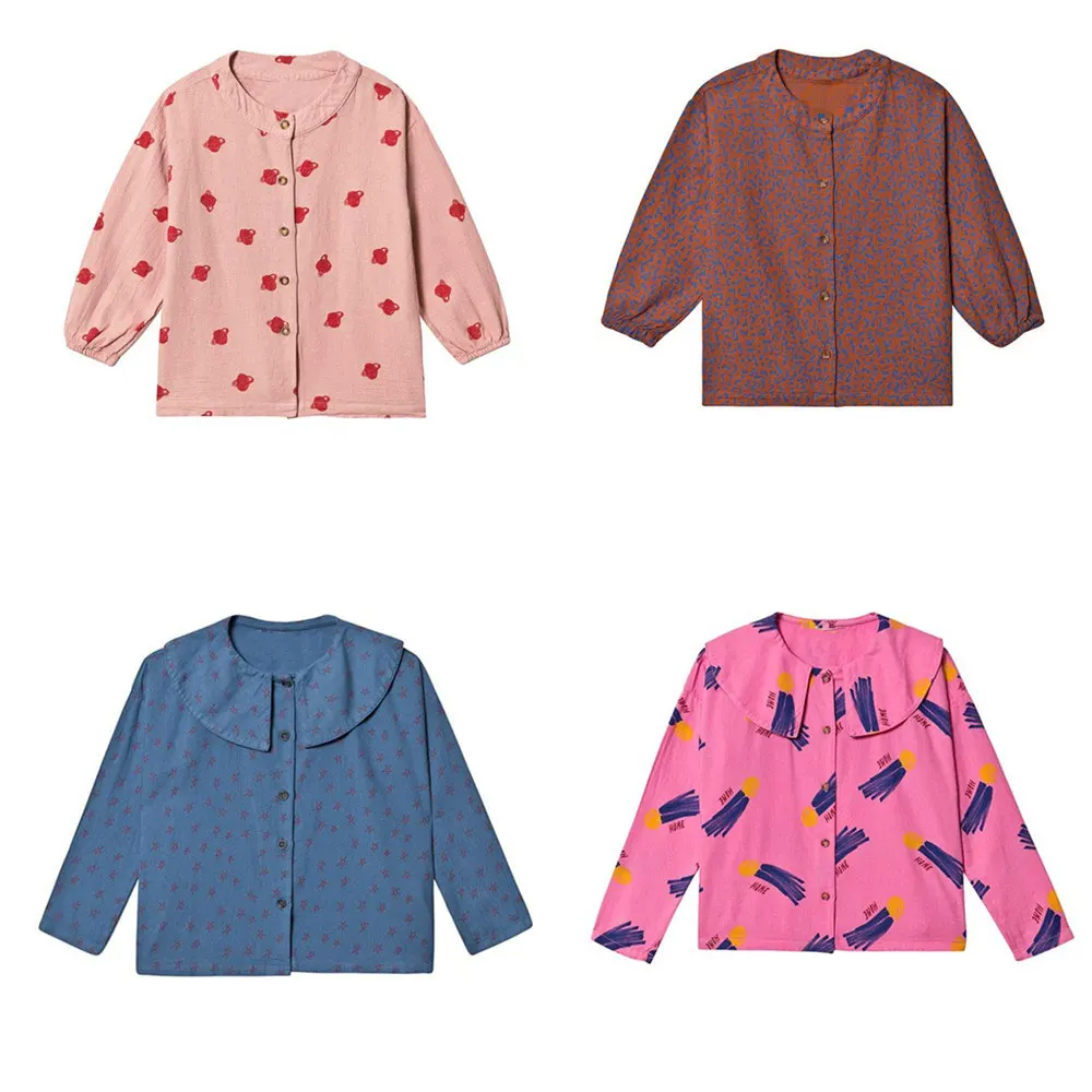 

IN STOCK 2019 Autumn and Winter New BC kids with The Series of Girls Shirt Children's Long-sleeved Lapel Shirt