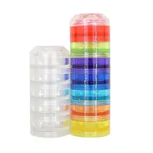 2Pcs Diamond Conjoined Boxes Set 12-layer Rainbow Multi-Color Manicure Ornaments Jewelry Storage Cases Bottles