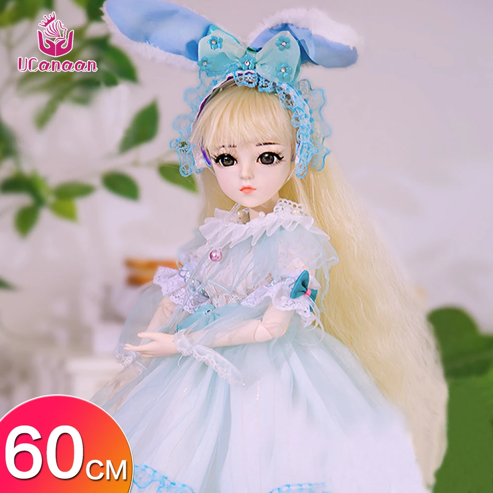 UCanaan 23,6 ''BJD 1/3 SD кукла с одеждой наряд обувь парик Макияж волос и 18 шаровых суставов для девочек подарок и коллекция кукол