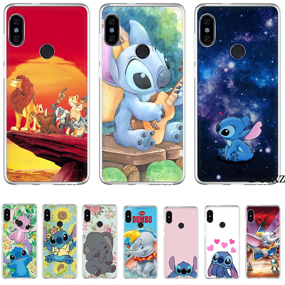 

Mobile Cell Phone Case for Xiaomi Redmi 3 3S 4 4A 4X 5 5A 6 7 Go 6A S2 K20 Pro Prime Plus Cover Lilo Stitch Lion King Dumbo