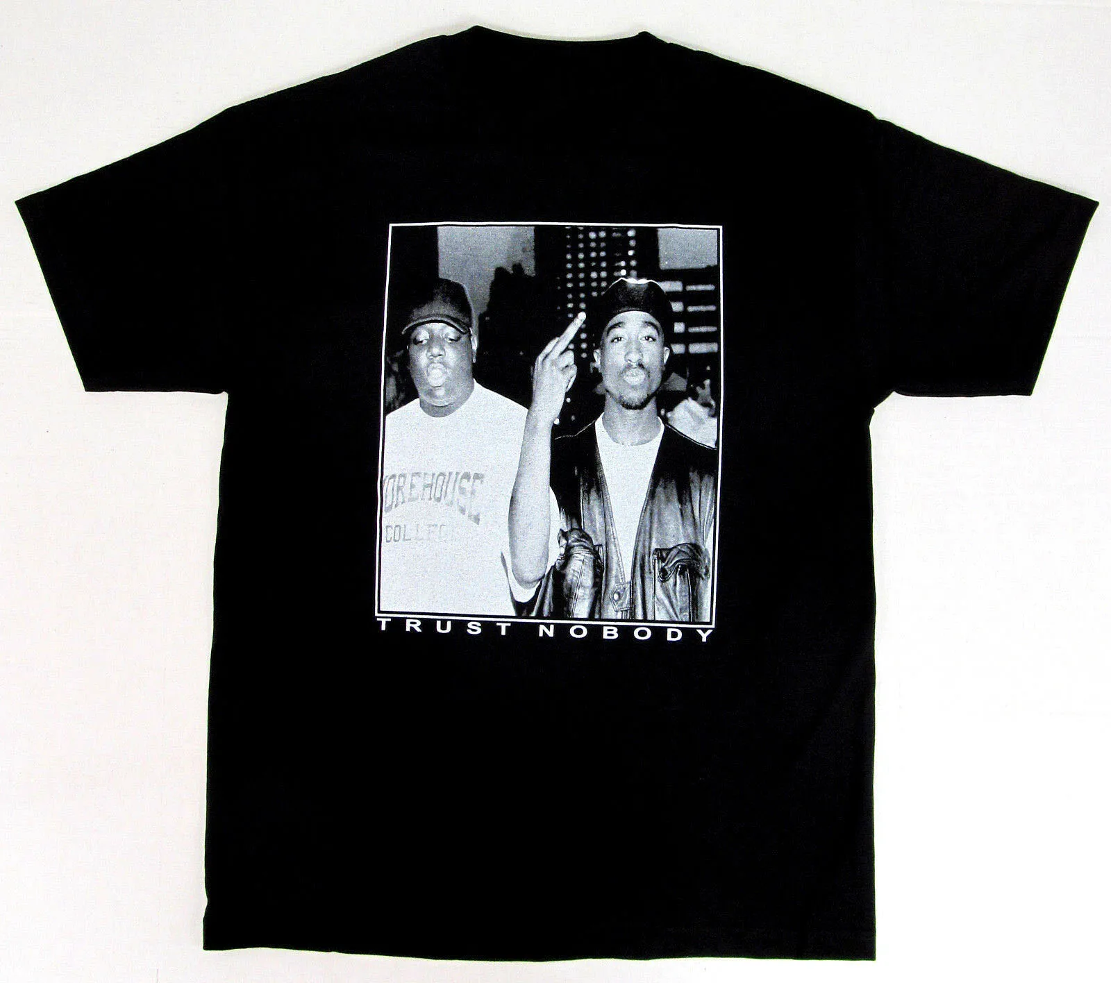 

TUPAC BIGGIE TRUST NOBODY T-shirt NOTORIOUS B.I.G 2PAC Tee Adult S-3XL Black New Men Women Unisex Fashion tshirt Free Shipping