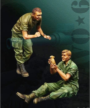 

1/35 ancient man sit include 2 Resin figure Model kits Miniature gk Unassembly Unpainted