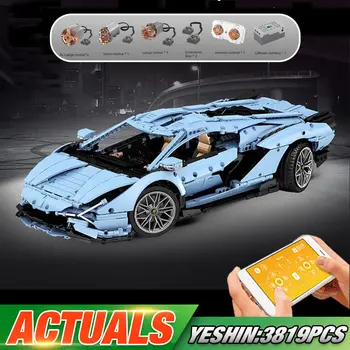 

Yeshin 1: 8 APP Motorized Technic Car Model Compatible With 42115 Lamborghinis Racing Car Set Building Block Kids Christmas Gift