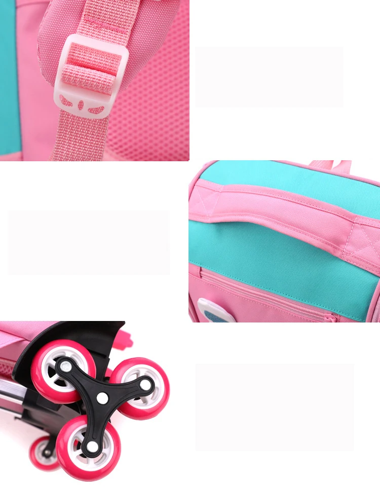 Unicorn Rolling Backpacks Bags for Girls