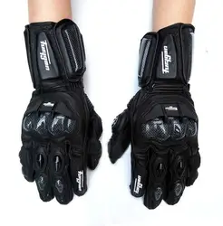 Premium Windproof Leather Motorcycle Gloves - Touchscreen Compatible, Security Protection - XXL (AFS10)
