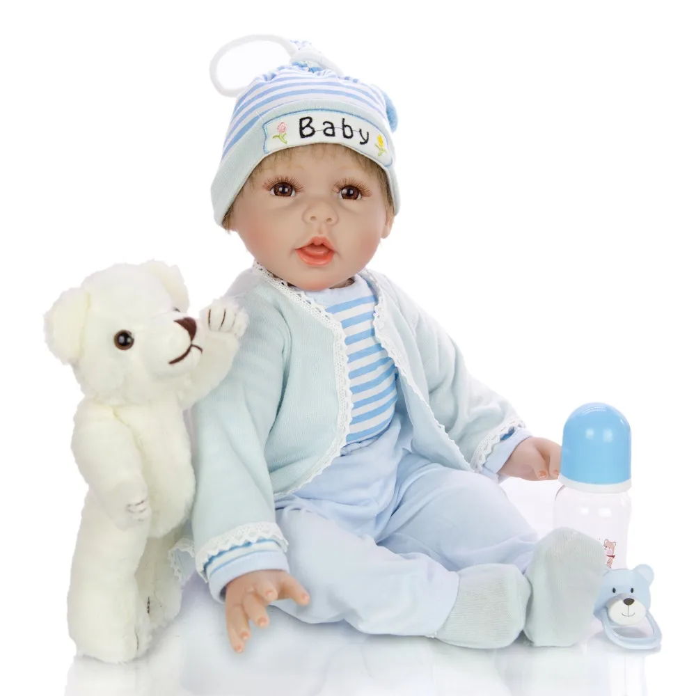 Boneca reborn bebe мальчик Новорожденные куклы 55 см Силиконовые Детские куклы reborn игрушки для детей подарок npkdoll