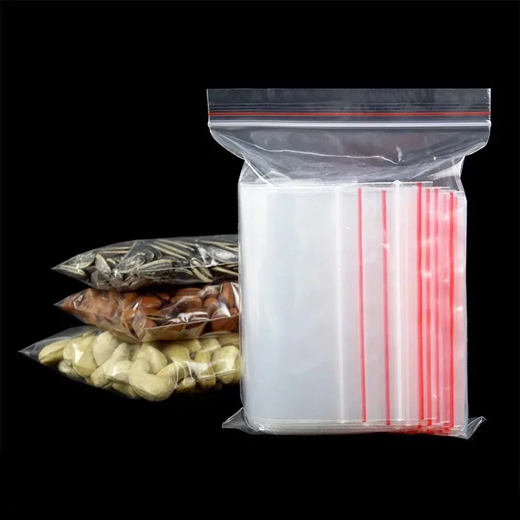 

7 size 100pcs Small Zip Lock Plastic Bags Recyclable Transparent Jewelry/Food Storage Bag Kitchen Package Bag Clear Zip lock Bag