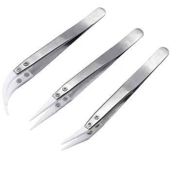 

Anti-static Ceramic Tweezer Electronic Cigarette Resistance Wire DIY Tool Heat Resistant Interchangeable Head Pointed Tip