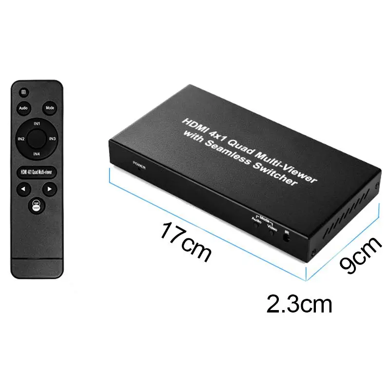 Hdmi 4 вход 1 Выход 1080P 60Hz Quad multi-просмотра с бесшовным переключателем и пультом дистанционного управления