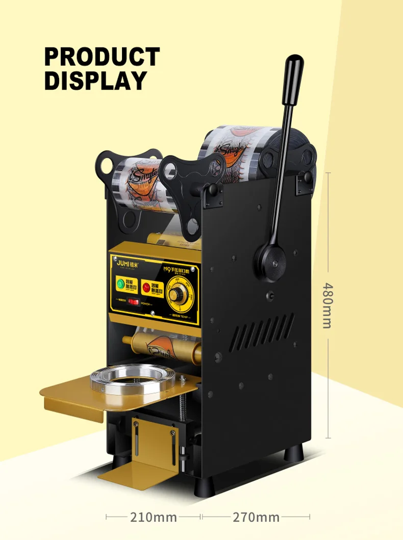 Details about   Fully Automatic Bubble Tea Coffee Paper Cup Plastic Cup Sealing Machine 