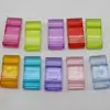 100 Mixed Color Transparent Acrylic Flat Square Beads Two Hole 18X9mm ► Photo 3/5