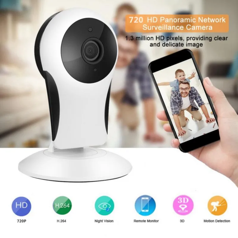 

Super Wireless Wifi IP Camera Network Video 720P Surveillance Alarm Night Vision Motion Detection Camcorders APP Monitor