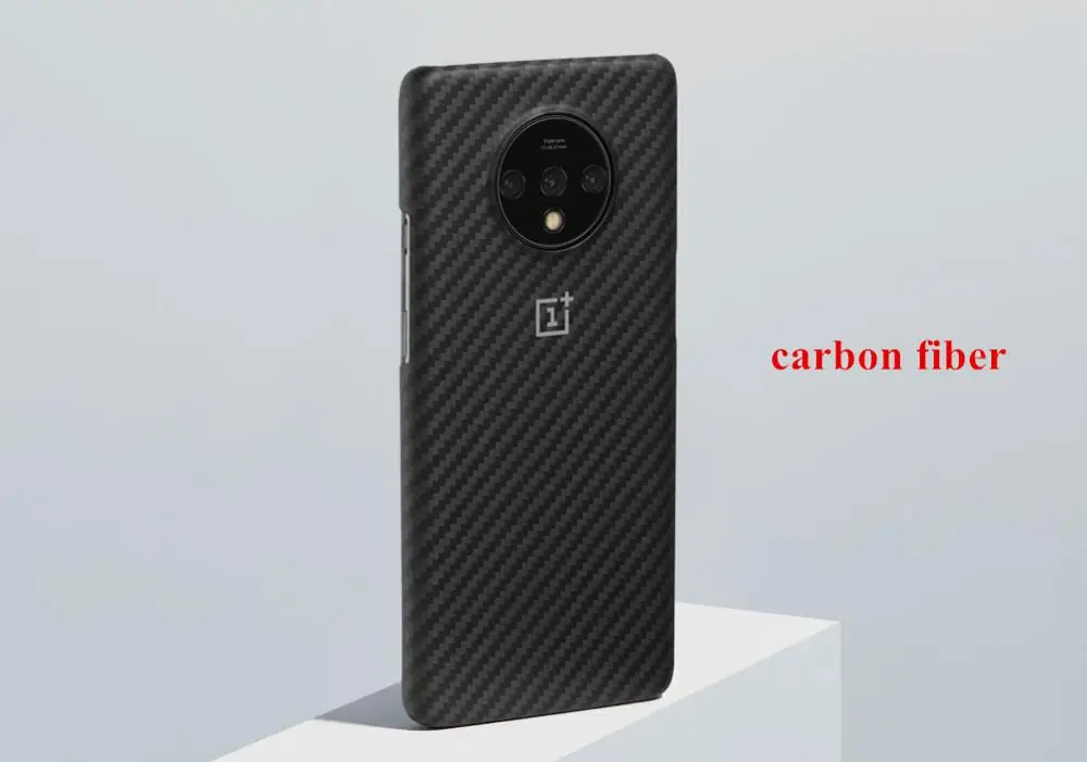 Оригинальная задняя крышка для oneplus 7T 7 pro защитный чехол песчаник силиконовый нейлоновый бампер из углеродного волокна - Цвет: carbon fiber