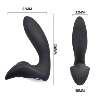 Vibrating Prostate Massager Men Anal Plug Waterproof 10 Stimulation Patterns Powerful Motors Butt Silicone Sex Toys for Adults 6