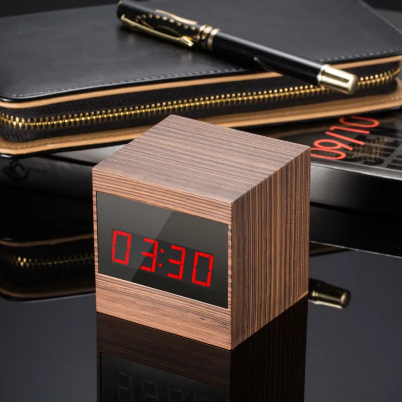 

HD 1080P Infrered Remote Control Alarm Clock Camera Night Vision Motion Detection Charging Recording Home Security Cameras