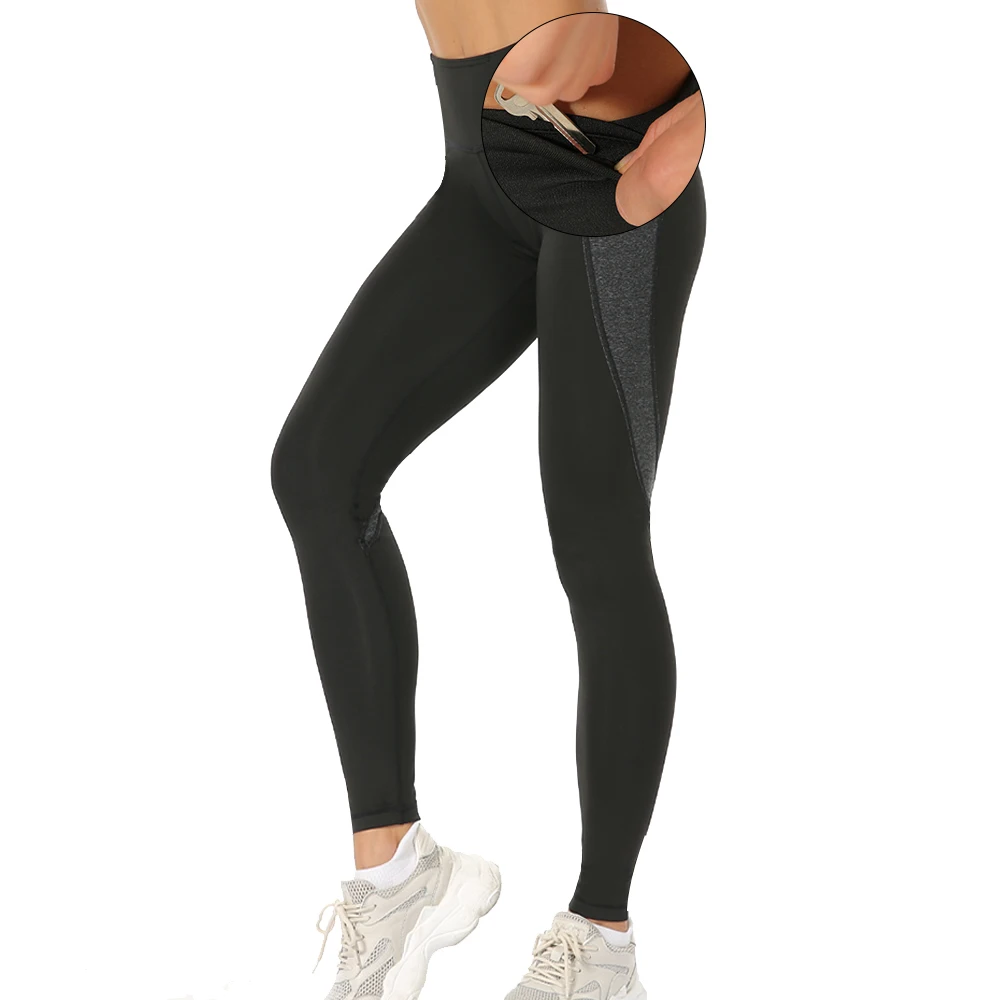 2020 Women's Stretchy Yoga Pants High Waist Tummy Control With Pockets Color Ultra Soft Lightweight Leggings Ankle Length Pants