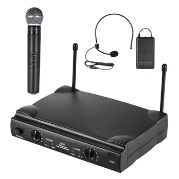 

U585A UHF Wireless microphone two handheld microphone sets KTV home wireless microphone practical portable set