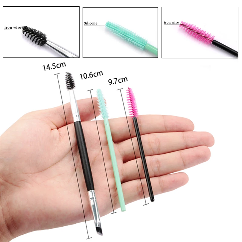 50pcs Disposable Eyelash Brush Makeup Brushes Mascara Wands Applicator Spoolers Eyebrow Brush For Eyelash Extension Makeup Tools