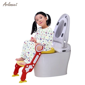 

Baby Toddlers Potty Training Seat Children's Potty Baby Toilet Seat With Adjustable Ladder Infant Toilet Training Folding Seats