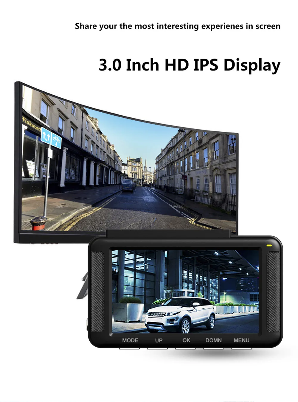 Blueskysea H191 Автомобильный видеорегистратор для автомобиля FHD 1080P Автомобильный видеорегистратор 3," 170 ° широкоугольный FHD 1080P 30FPS мониторинг парковки ночного видения