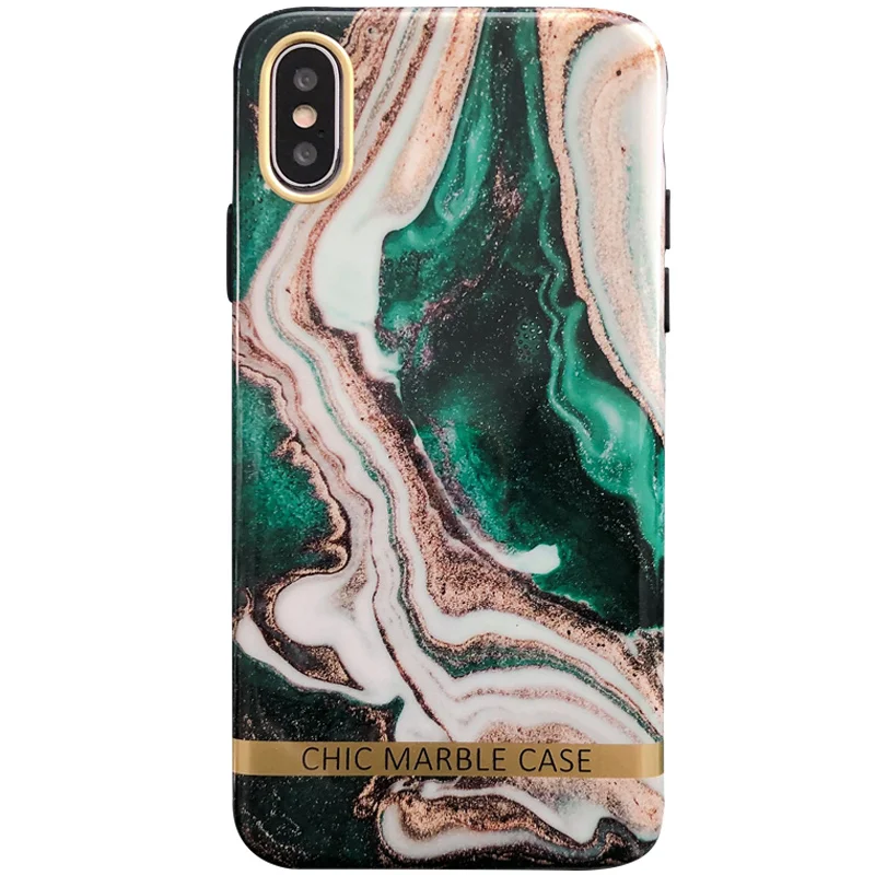 

For iPhone INS Agate Marble Case Glossy Soft Silicon Case Phone Case Cover For iPhone XS Max XR XS X 8 7 6 6S Plus Protect Case