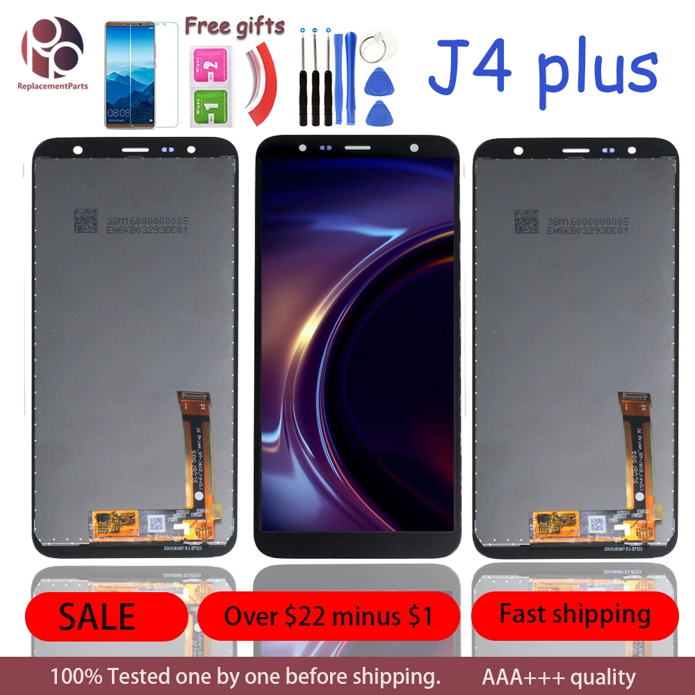 

LCD Display for Samsung J4 plus J415 Touch Screen Digitizer Assembly Screen Display Repair Parts + Free Tools