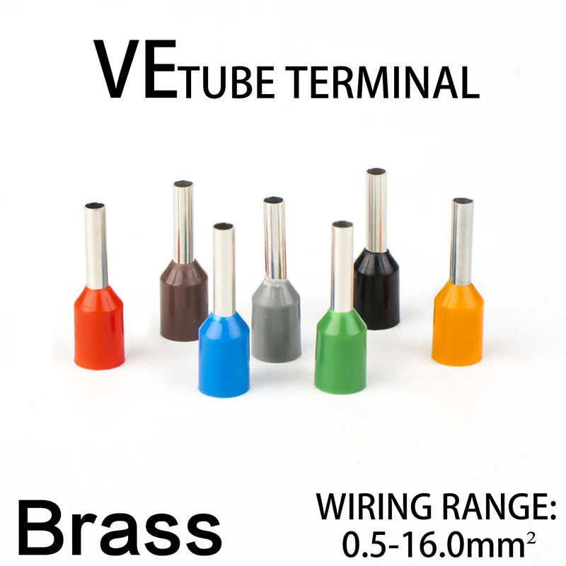 100 шт. обжимные клеммы для проводов из латуни|Терминалы| |