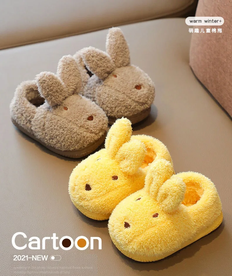 boy sandals fashion 2022 Kids Shoes Winter Indoor Non-slip Cute Rabbit Cotton Home Slippers Baby Girls Slippers Funny Slippers Girls Home Shoes children's shoes for high arches