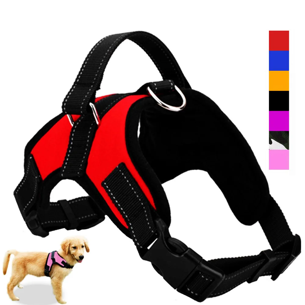 

Dropshipping Dog Harness No Pull Harness Breathable Adjustable Outdoor Pet Vest for Small Medium Large Dogs Training Walking