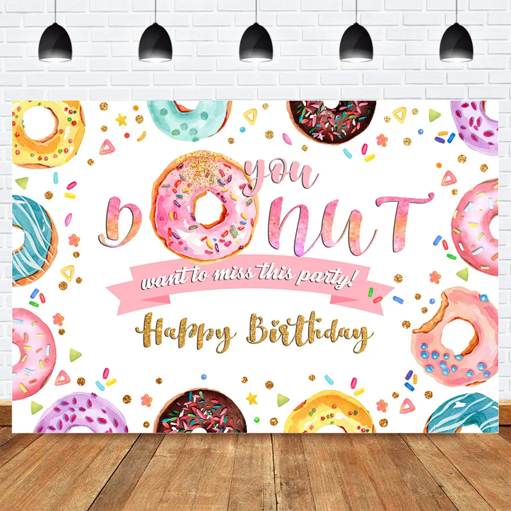 Chocolate Birthday Banner Party Decoration Backdrop