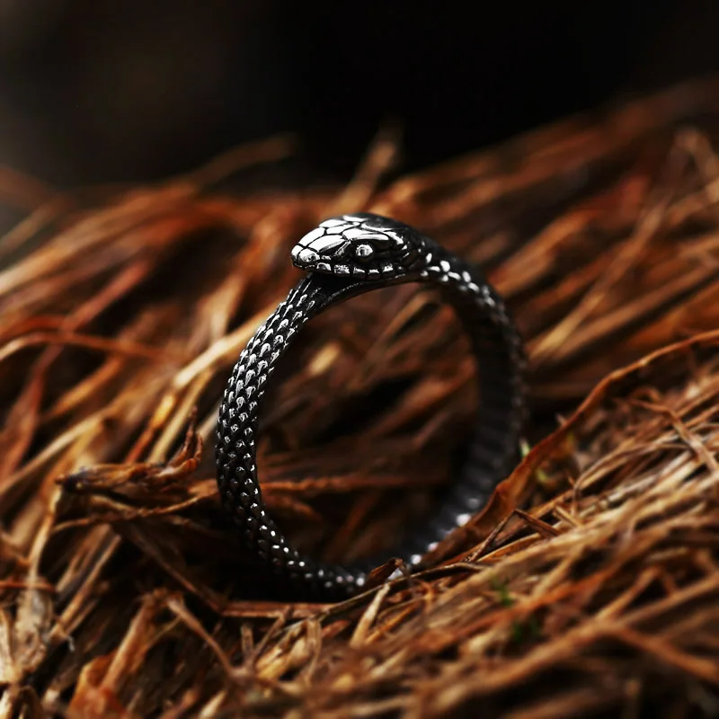 316L Stainless steel Animal Unique Cools snake Ring For Men and Women BR8-703 stainless steel ring finger ring animal ring
