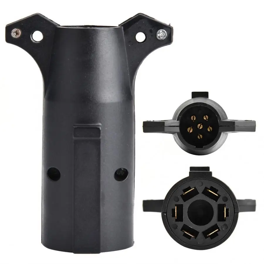 12V 7Pin to 6Pin N&S Trailer Socket Adapter Plug Converter Connector