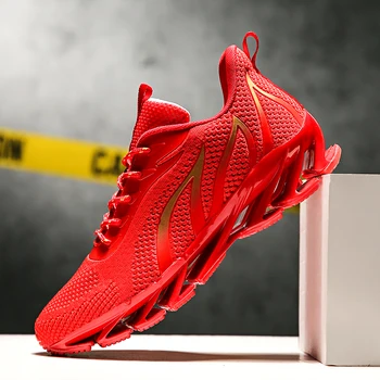 

2020 Men Shoes Casual Men Lace-up Mesh Blade Sneakers For Men Breathable Comfortable Fashion Sneakers Tide Non-slip Men