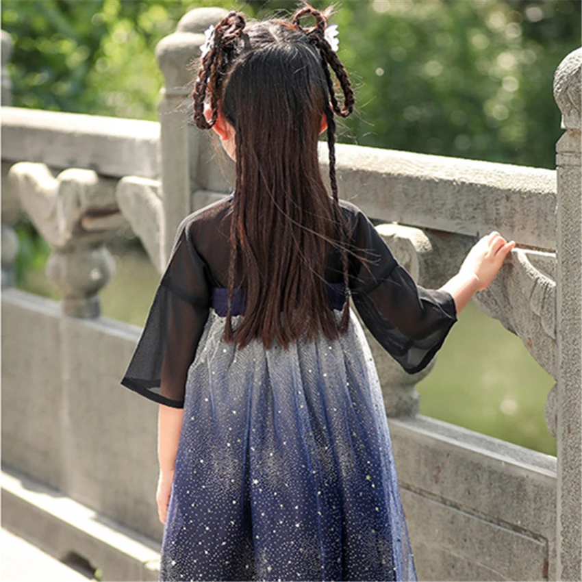 Дети Hanfu танцевальный костюм карнавальный наряд традиционная китайская одежда ретро принцесса древние костюмы сказочное платье для девочек