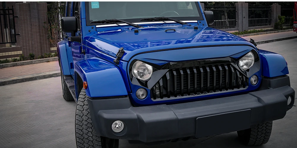 MOPAI гоночные решетки для Jeep Wrangler JK 2007+ Автомобильная Передняя решетка крышки украшения аксессуары для Jeep Wrangler JK 2007