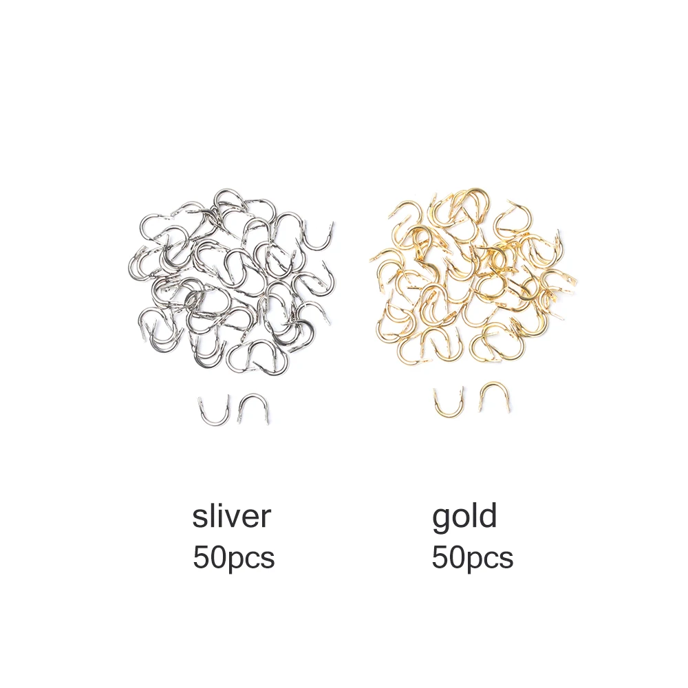 50PCS Durable Metal Easy Spin Solid Brass Easy-Spin Clevises Spinner Sliver/Gold Outdoor Fishing Lures Accessories fishing accessories fishing tackle fishing swivels