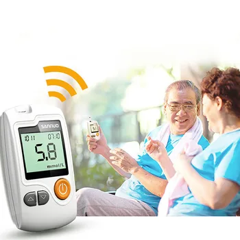 

GA-3 Blood Glucose Meter with 50pcs Test Strips Voice Broadcast Blood Oxygen Sugar Monitor For Old Man Health Monitors Oximeter