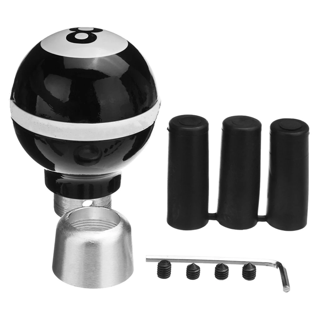 Автомобильный рычаг переключения передач из смолы черная ручка 8 бильярдный шар форма универсальный ручной рычаг ручка переключения передач - Название цвета: 1