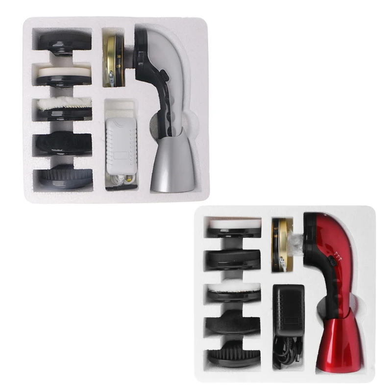  Portable Handheld Automatic Electric Shoe Brush Shine Polisher 2 Ways Power Supply EU Plug