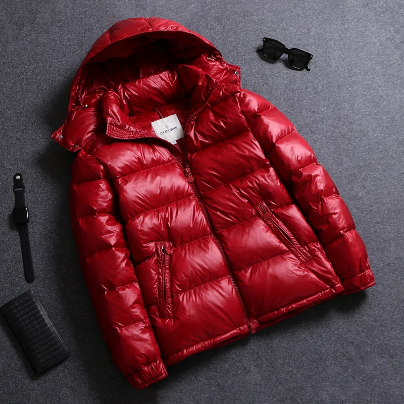 Для мужчин дутая куртка детское зимнее пуховое пальто для мальчиков плюс Размеры мужские зимние куртки Теплая Верхняя одежда M L XL XXL 3XL 4XL 5XL - Цвет: Красный