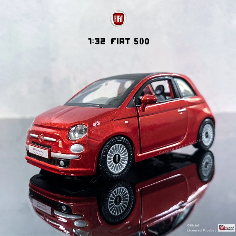Модель автомобиля Bburago 1:32 2007 Fiat 500 из сплава коллекция WRC модель для ралли подарки