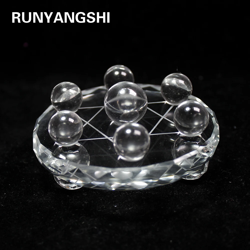 

Natural clear quartz crystal balls Seven Star Array reiki chakra energy meditation yoga healing crystal pendulum