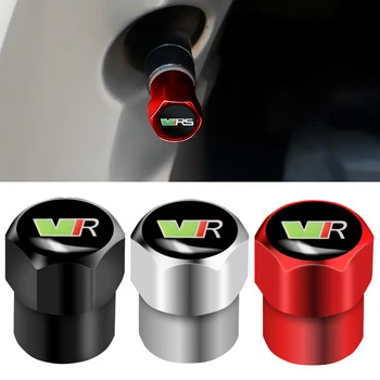 

4 Pcs Metal Car Tire Valve Caps Wheel Valve Cover VRS Emblem For Skoda Rapid Kodiaq Octavia A5 A7 Fabia Superb Yeti Karoq Scala