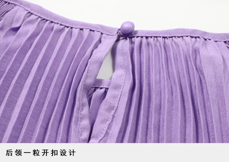 MIYAKE fold осеннее новое платье с рукавом семь свободного покроя большого размера женское платье темперамент Оригинальное женское платье