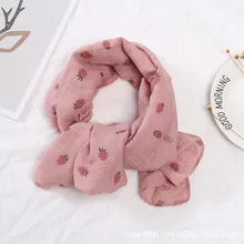 Бамбуковый хлопковый корейский детский хлопковый и льняной длинный шарф с оборками для мальчиков и девочек