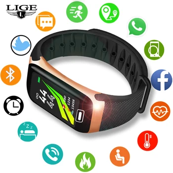 

Smart Bracelet Heart Rate Blood Pressure Waterproof Smart Watch Fitness Tracker Bracelet Heart Rate Smartwatch for Android IOS