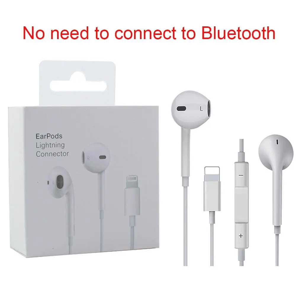 

Wired Lightning Earphone With Mic Stereo Sport HiFi Headphone for iPhone 8 7 11 Plus X XS MAX XR Earphones fone de ouvido phone