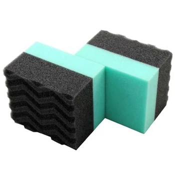 

Striped Foam Wax Pad Car Tire Waxing Sponge Two-Color Waxing Tire Meter Polishing Sponge