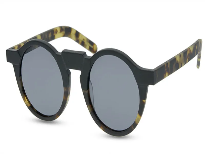 Handmade Acetate Polarized Sunglasses Vintage Round Optical Frame Brand Design Driving Goggle UV400 Sunglasses Spectacle
